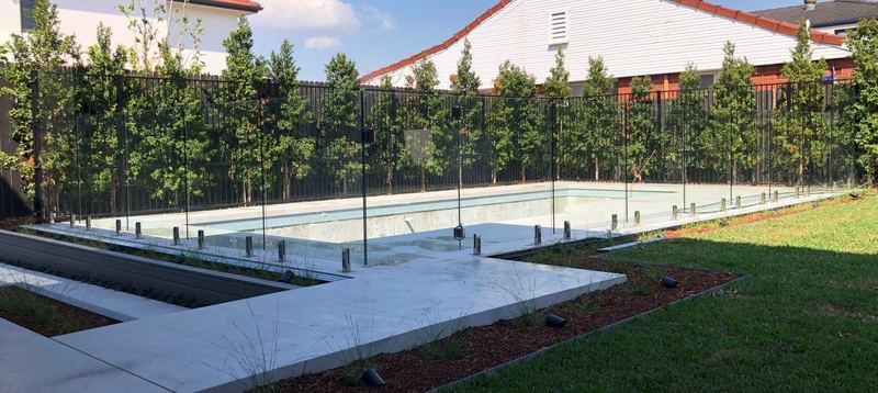 Frameless glass pool fence, Clontarf